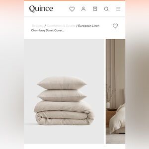 Quince European Linen Chambray Duvet Set